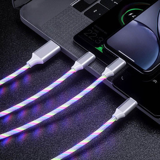 3 in 1 Cable for iPhone, Type C and USB drive