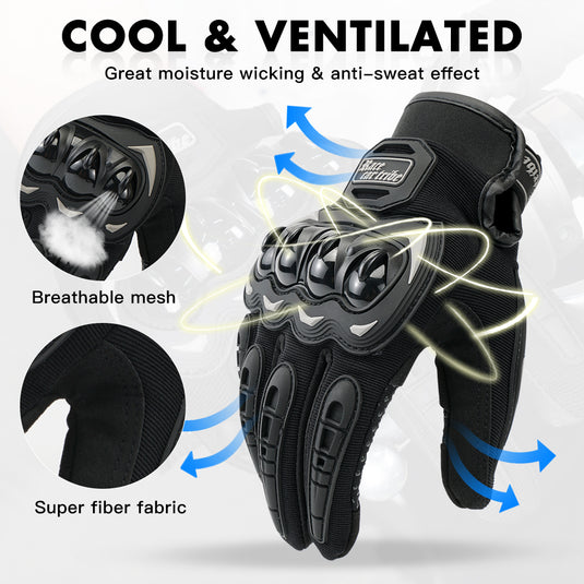 Motorcycle Gloves Breathable 3D Mesh