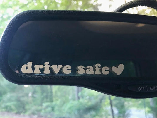 Happy Quotes Decal for Car Mirror